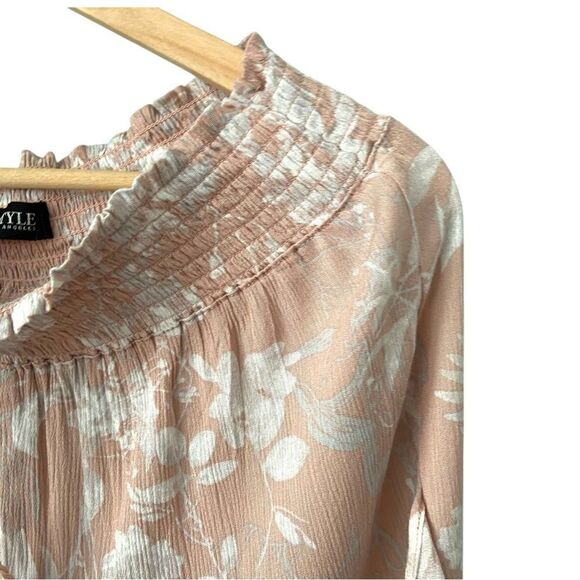 Soundstyle Asymmetrical Floral Pink Tropical Print Pants in Size Large - Picture 8 of 8